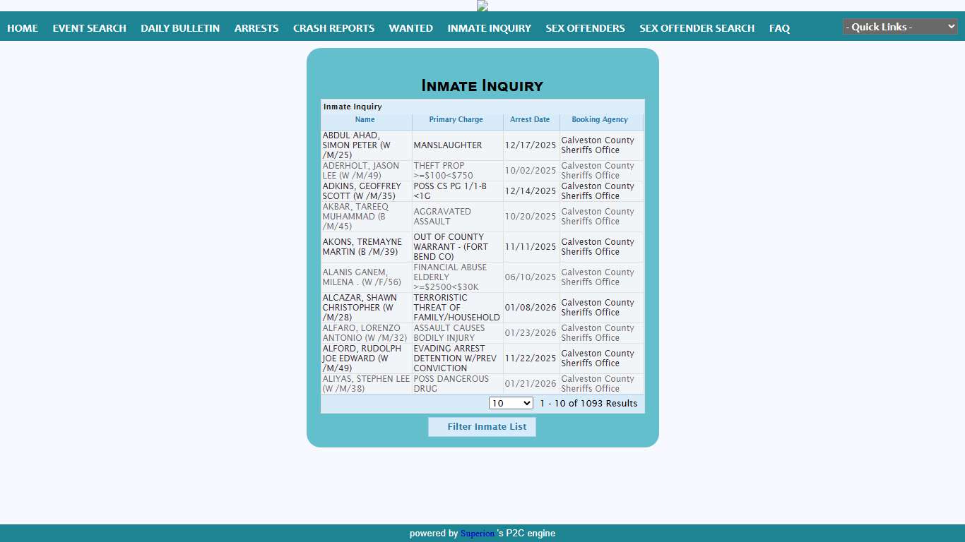 Galveston County Sheriff's Office P2C